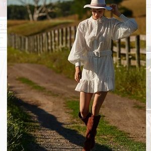 NWT Anthropologies Audriana Lace Mini Dress L